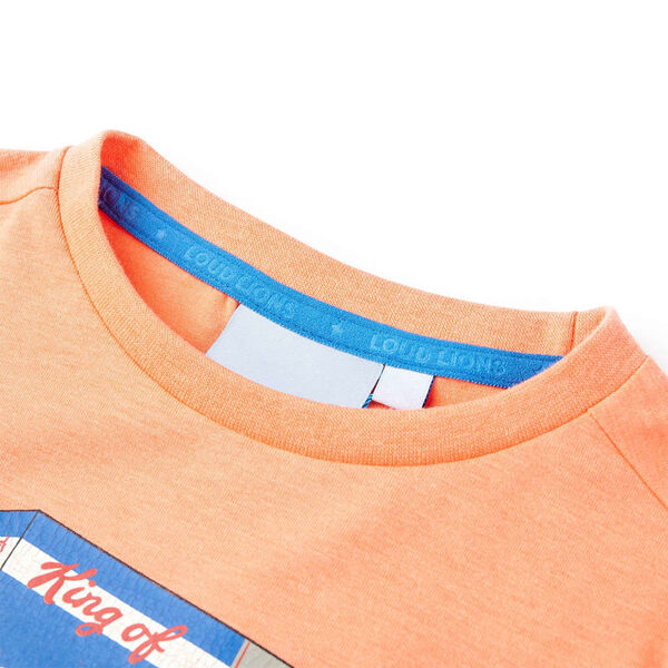 Kids' T-shirt with Short Sleeves Neon Orange 104
