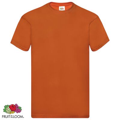 Fruit of the Loom Original T-shirts 5 pcs Orange L Cotton