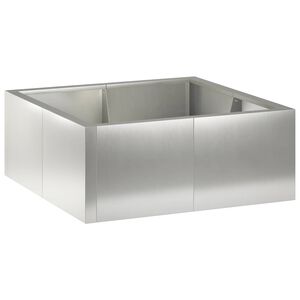 vidaXL Retaining Wall 4 pcs 100 x 100 x 30 cm Stainless Steel Silver