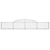 vidaXL Arched Gabion Baskets 13 pcs 300x30x40/60 cm Galvanised Iron