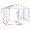 vidaXL Dog House Anthracite 116.5x153x81.5 cm Galvanised Steel