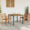 vidaXL Outdoor Tables Natural and black 90 x 90 x 75 cm