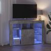 vidaXL Corner LED TV Cabinet Concrete Grey 100x40x68cm Engineered Wood