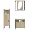 vidaXL 3 Piece Bathroom Cabinet Set Sonoma Oak Engineered Wood