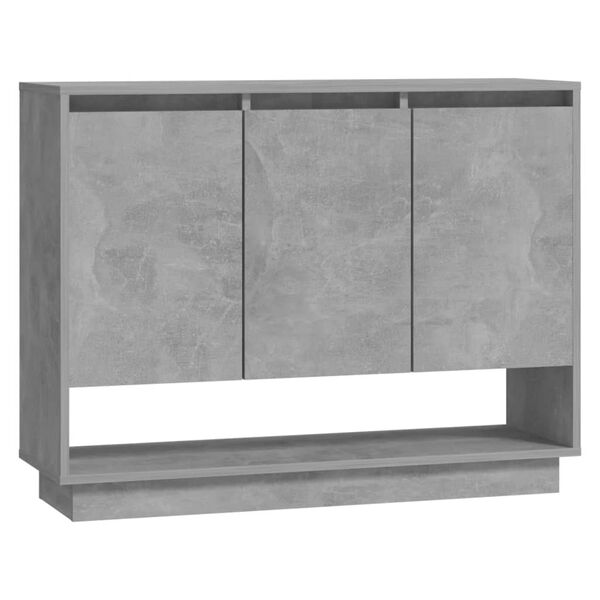 vidaXL Sideboard Concrete Grey 97x31x75 cm Engineered Wood