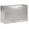 vidaXL Garden Planter Silver 80 x 30 x 49 cm Stainless Steel