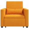 vidaXL Single Sofa Bed Reclining Dark yellow 90 x 165 x 87 cm Fabric
