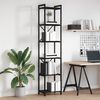 vidaXL Bookshelf Black Oak 40 x 30 x 189.5 cm Engineered Wood
