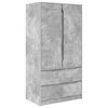 vidaXL Bathroom Cabinet with Drawer Concrete Grey 79.5 x 49 x 156 cm
