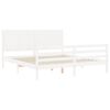 vidaXL Bed Frame without Mattress White Super King Size Solid Wood