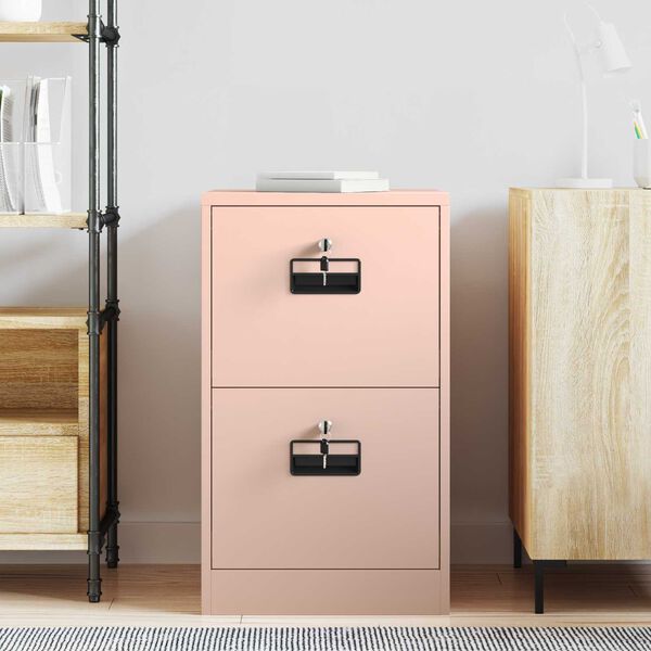 vidaXL File Cabinet Geometric Pink 44 x 50 x 74.5 cm Cold-Rolled Steel