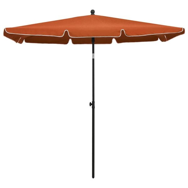 vidaXL Garden Parasol with Pole 210x140 cm Terracotta