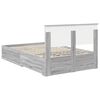 vidaXL Bed Frame with Drawer Grey Sonoma 120 x 190 cm Engineered Wood