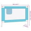 vidaXL Toddler Safety Bed Rail Blue 100x25 cm Fabric