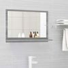 vidaXL Bathroom Mirror Grey Sonoma 60x10.5x37 cm Engineered Wood