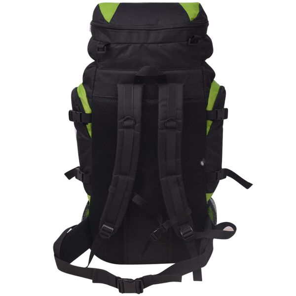 vidaXL Hiking Backpack XXL 75 L Black and Green