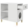 vidaXL Cat House Gloss White 72 x 42.5 x 70 cm Engineered Wood