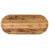 vidaXL Table Top 120x50x2,5 cm Oval Solid Wood Rough Mango