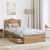vidaXL Bed Frame with Drawer Artisan Oak 90 x 190 cm Engineered Wood