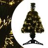 vidaXL Fiber Optic Christmas Tree 64 cm 12 LEDs Warm White PVC Green