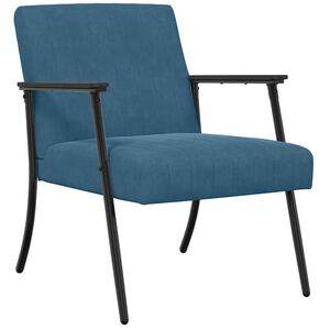 vidaXL Armchair Blue 59 x 75 x 78 cm Velvet