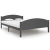 vidaXL Bed Frame without Mattress Dark Grey Solid Pine Wood 160x200cm