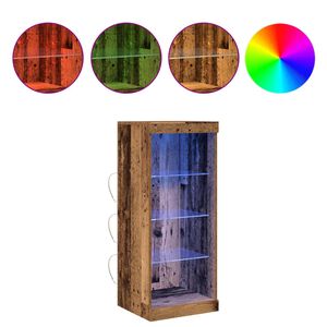 vidaXL LED Sideboard Old Wood 41 x 37 x 100 cm Engineered Wood