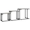vidaXL Nesting Coffee Tables 3 pcs Grey Sonoma Engineered Wood