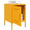 vidaXL Bedside Cabinet Mustard Yellow 36x39x50.5 cm Steel