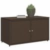 vidaXL Garden Storage Cabinet Brown 110x55x60.5 cm Poly Rattan