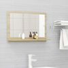 vidaXL Bathroom Mirror Sonoma Oak 60x10.5x37 cm Engineered Wood