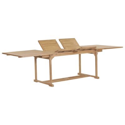 vidaXL Extending Garden Table 180-280x100x75 cm Solid Teak Wood