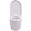 vidaXL Wall Hung Toilet Ceramic White