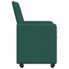 vidaXL Dining Chairs with Wheels 2 pcs Dark green 58 x 65 x 94 cm