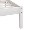 vidaXL Bed Frame without Mattress White Solid Wood Pine Single
