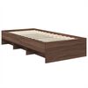 vidaXL Bed Frame with Headboard Brown Oak 80 x 200 cm Engineered Wood