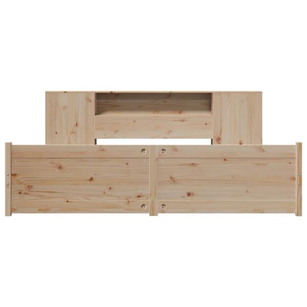 vidaXL Bookcase Bed without Mattress 200x200cm Solid Wood Pine