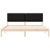vidaXL Bed Frame with Upholstered Headboard Black 180 x 200 cm
