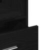 vidaXL Podium with Drawer Black Oak 55 x 55 x 107 cm Engineered Wood
