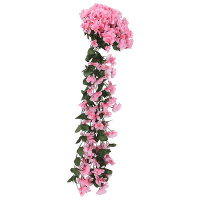 vidaXL Artificial Flower Garlands 3 pcs Pink 85 cm