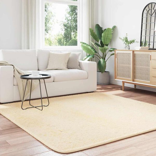 vidaXL Shaggy Rug High Pile NAVARRA Cream 200x200 cm Polyester