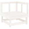 vidaXL 8 Piece Garden Lounge Set White Solid Wood Pine
