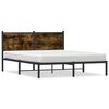 vidaXL Metal Bed Frame without Mattress Smoked Oak 140x200 cm