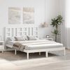 vidaXL Bed Frame without Mattress White 150x200 cm King Size Solid Wood