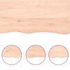 vidaXL Wall Shelf 200x60x(2-4) cm Untreated Solid Wood Oak
