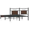 vidaXL Bed Frame without Mattress Brown Oak 140x200 cm Engineered Wood