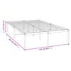 vidaXL Metal Bed Frame without Mattress White 120x200cm