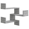 vidaXL Wall corner shelves Wall-Mounted Grey Sonoma 40 x 40 x 49.5 cm