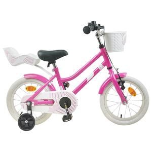 vidaXL Kids Bike 12 Inches for 2-4 Years Old Dark Pink