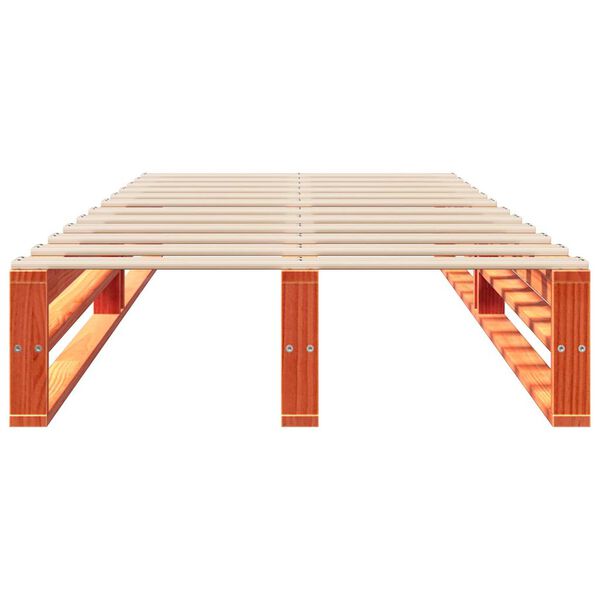 vidaXL Bed Frame without Mattress Wax Brown 100x200 cm Solid Wood Pine